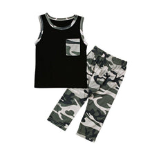 Load image into Gallery viewer, Kid&#39;s Camouflage Tank Top &amp; Pants Outfit