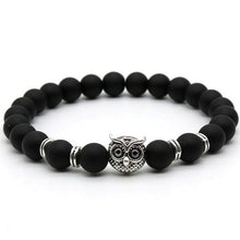 Load image into Gallery viewer, Matte Stone Owl Handmade Bracelet