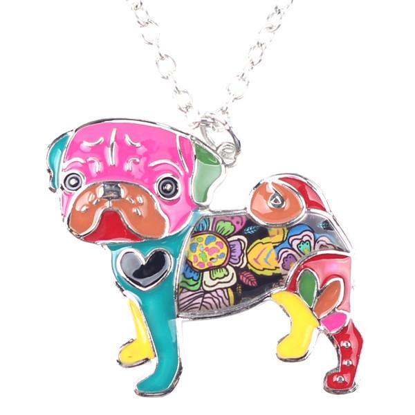 Pug Pendant Necklace