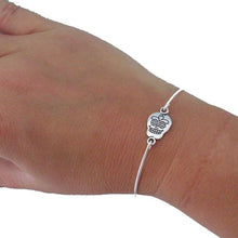 Load image into Gallery viewer, Sugar Skull Silver Bangle